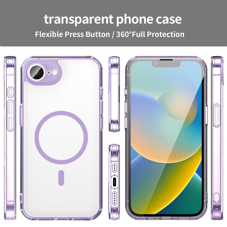For iPhone 17e / 16e PC Hybrid TPU Airbag Shockproof MagSafe Phone Case