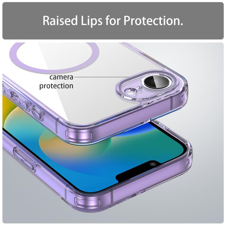 For iPhone 17e / 16e PC Hybrid TPU Airbag Shockproof MagSafe Phone Case