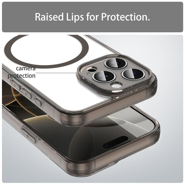 For iPhone 16 Pro Max PC Hybrid TPU Airbag Shockproof MagSafe Phone Case