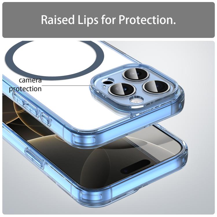 For iPhone 16 Pro Max PC Hybrid TPU Airbag Shockproof MagSafe Phone Case