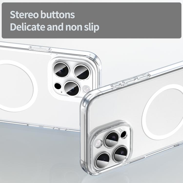 For iPhone 16 Pro Max PC Hybrid TPU Airbag Shockproof MagSafe Phone Case