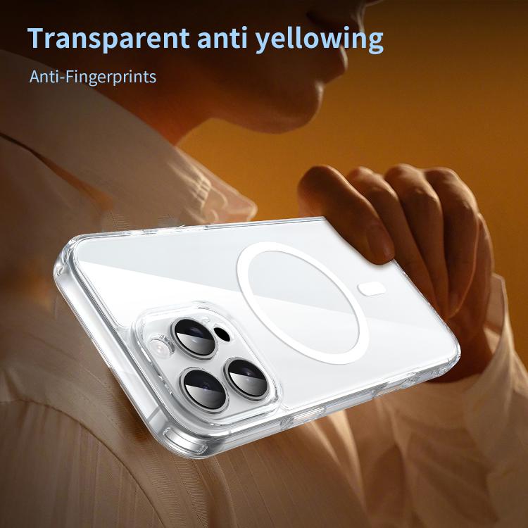 For iPhone 16 Pro Max PC Hybrid TPU Airbag Shockproof MagSafe Phone Case