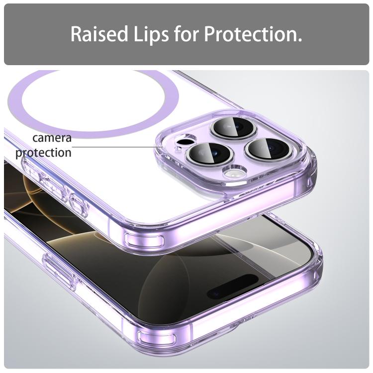 For iPhone 16 Pro Max PC Hybrid TPU Airbag Shockproof MagSafe Phone Case
