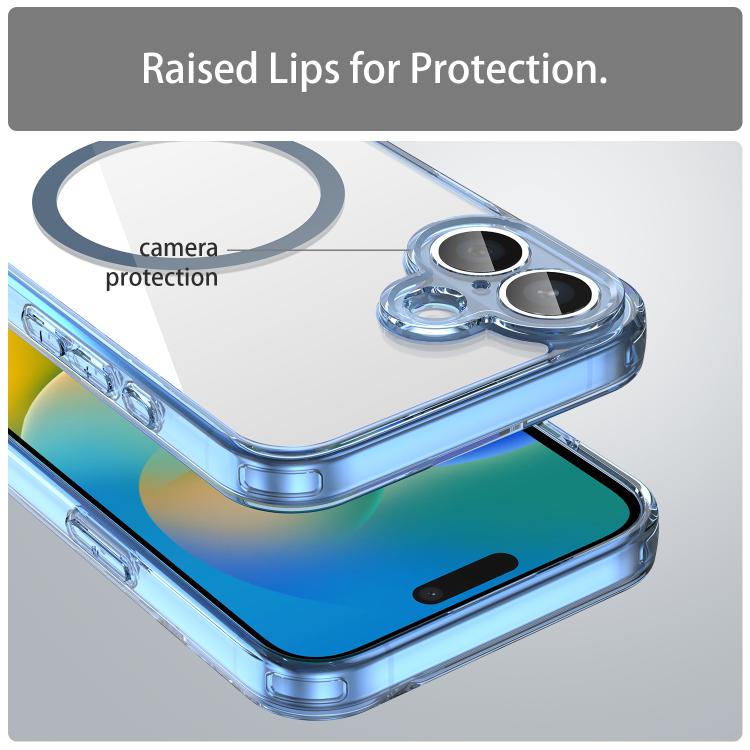 For iPhone 16 Plus PC Hybrid TPU Airbag Shockproof MagSafe Phone Case