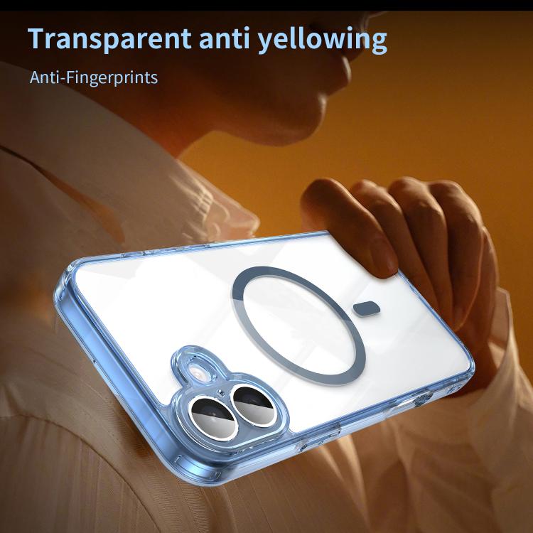 For iPhone 16 Plus PC Hybrid TPU Airbag Shockproof MagSafe Phone Case