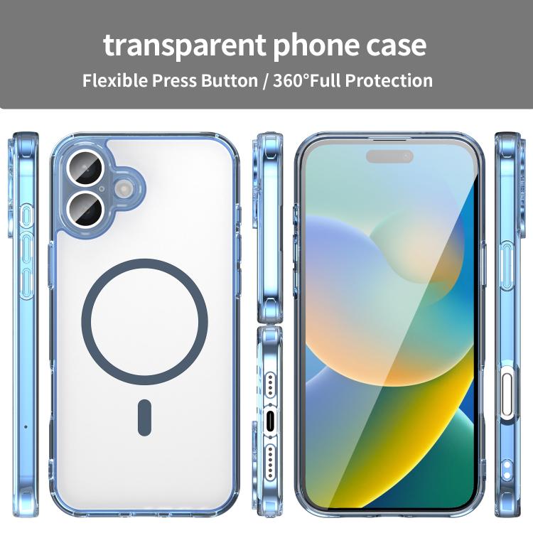 For iPhone 16 PC Hybrid TPU Airbag Shockproof MagSafe Phone Case