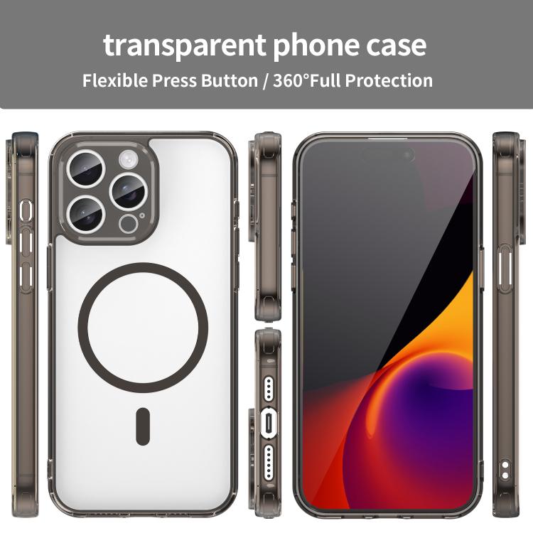 For iPhone 15 Pro Max PC Hybrid TPU Airbag Shockproof MagSafe Phone Case
