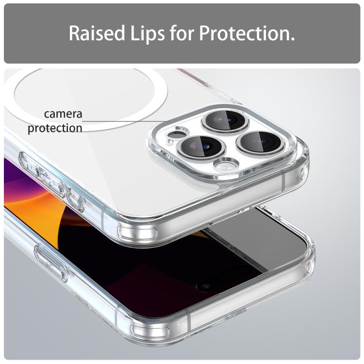For iPhone 15 Pro Max PC Hybrid TPU Airbag Shockproof MagSafe Phone Case
