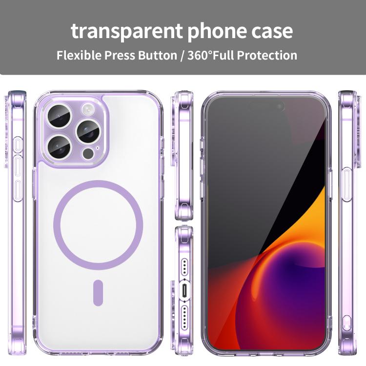 For iPhone 15 Pro Max PC Hybrid TPU Airbag Shockproof MagSafe Phone Case