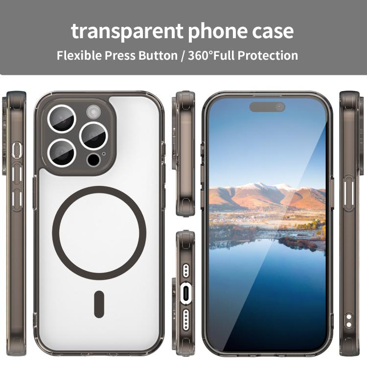 For iPhone 15 Pro PC Hybrid TPU Airbag Shockproof MagSafe Phone Case