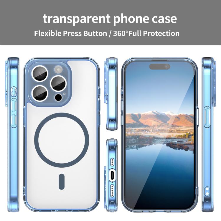 For iPhone 15 Pro PC Hybrid TPU Airbag Shockproof MagSafe Phone Case