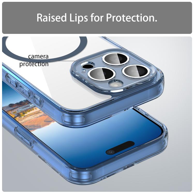 For iPhone 15 Pro PC Hybrid TPU Airbag Shockproof MagSafe Phone Case