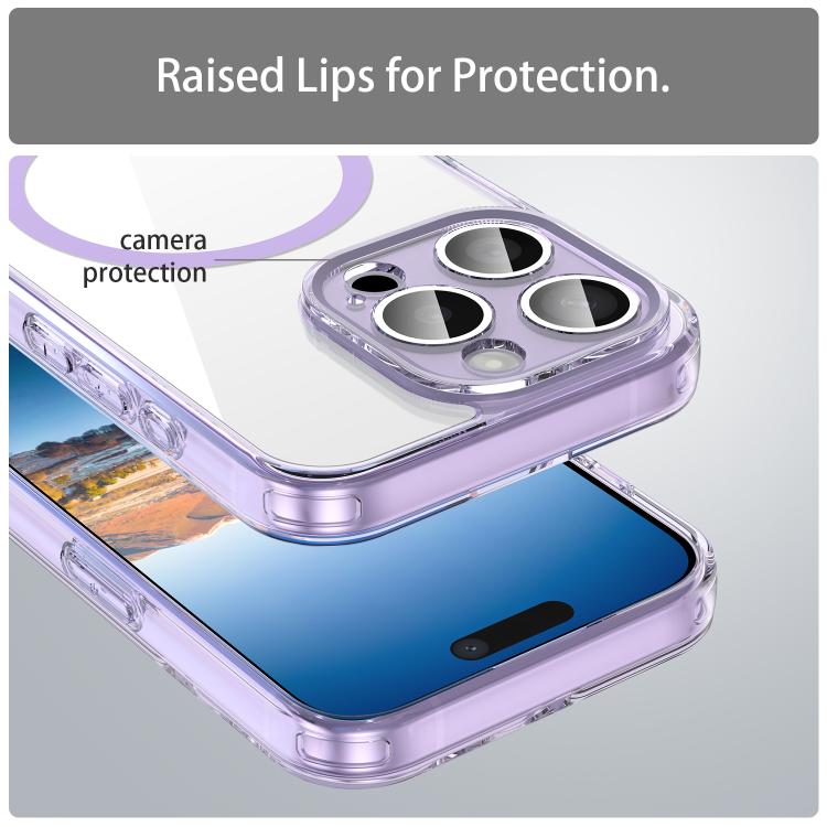 For iPhone 15 Pro PC Hybrid TPU Airbag Shockproof MagSafe Phone Case