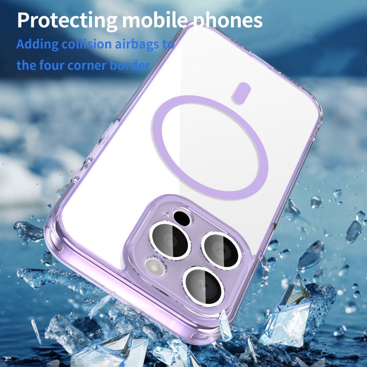 For iPhone 15 Pro PC Hybrid TPU Airbag Shockproof MagSafe Phone Case