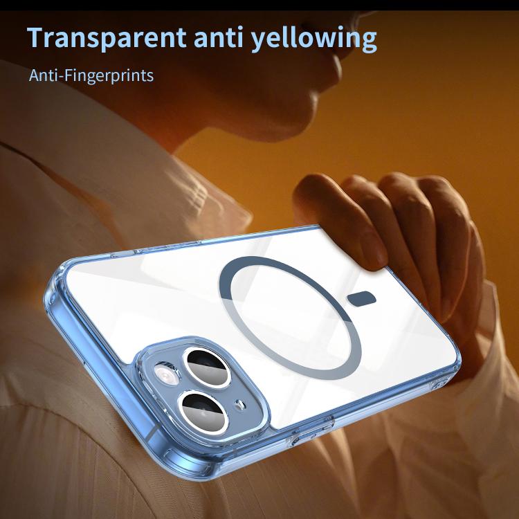 For iPhone 15 Plus PC Hybrid TPU Airbag Shockproof MagSafe Phone Case