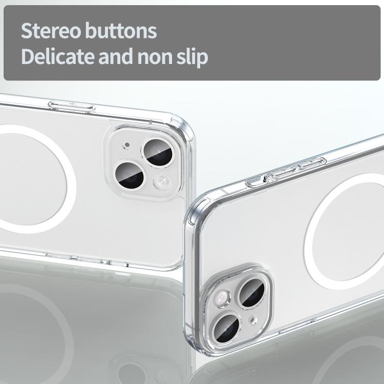 For iPhone 15 Plus PC Hybrid TPU Airbag Shockproof MagSafe Phone Case