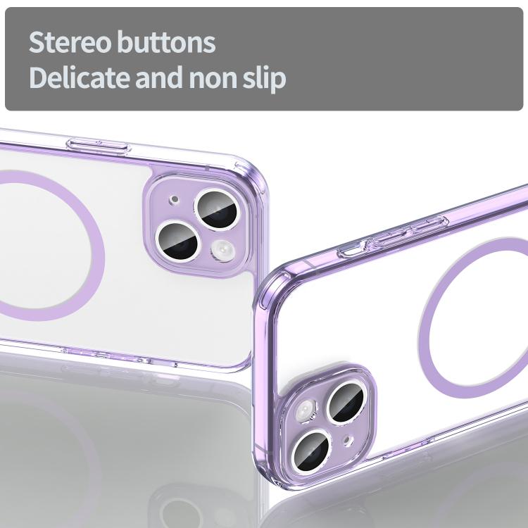 For iPhone 15 Plus PC Hybrid TPU Airbag Shockproof MagSafe Phone Case