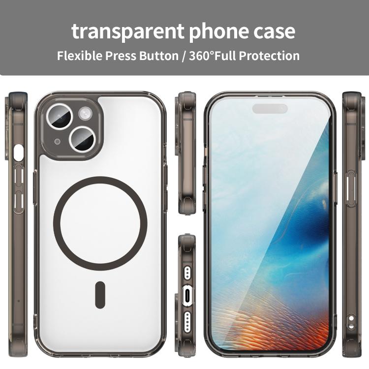 For iPhone 15 PC Hybrid TPU Airbag Shockproof MagSafe Phone Case