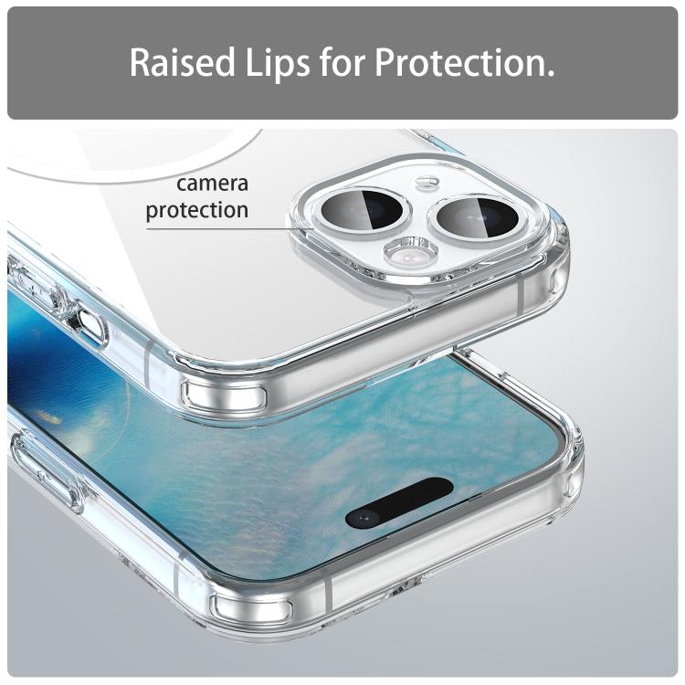 For iPhone 15 PC Hybrid TPU Airbag Shockproof MagSafe Phone Case
