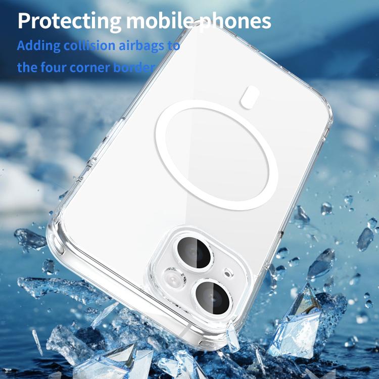 For iPhone 15 PC Hybrid TPU Airbag Shockproof MagSafe Phone Case