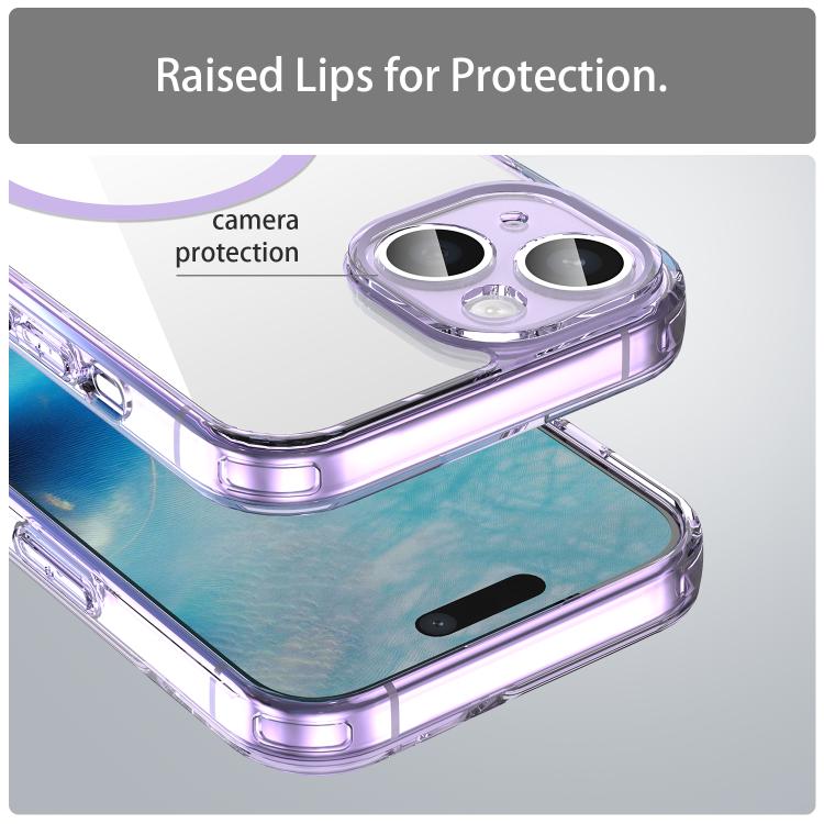 For iPhone 15 PC Hybrid TPU Airbag Shockproof MagSafe Phone Case