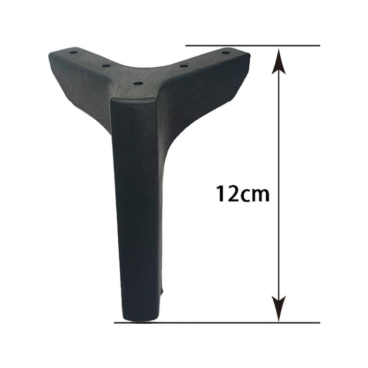 10pcs/Pack Furniture Metal Three Pronged Support Legs Support Brackets - Black