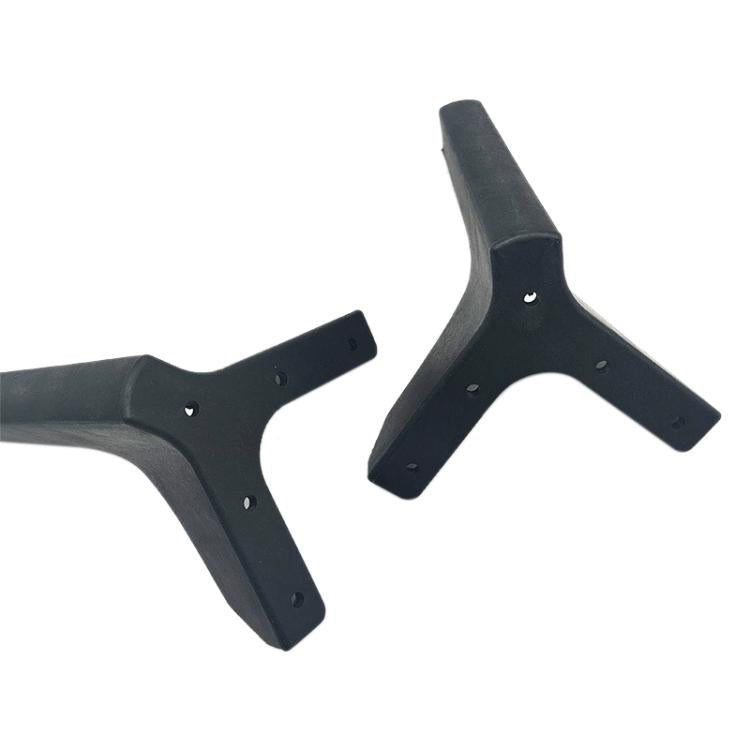 10pcs/Pack Furniture Metal Three Pronged Support Legs Support Brackets - Black