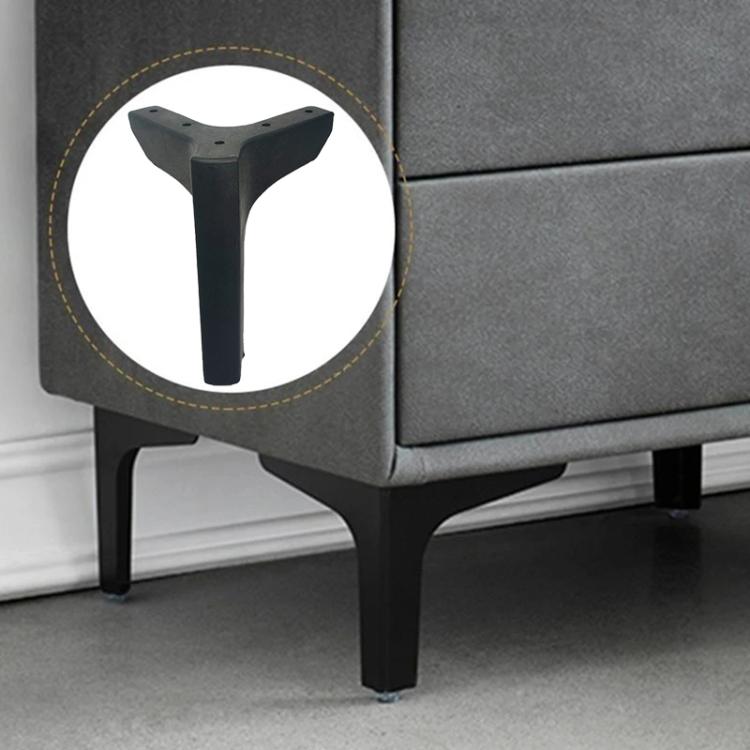 10pcs/Pack Furniture Metal Three Pronged Support Legs Support Brackets - Black