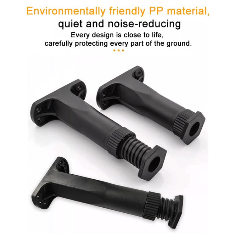 10pcs/Pack 9-16cm Adjustable Height Furniture Plastic Support Feet Bed Frame Crossbeam Support Brackets - Black