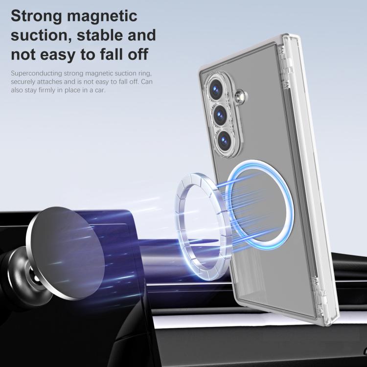 For Samsung Galaxy Z Fold7 5G Skin-feel Magnetic 360 Rotating Holder Phone Case
