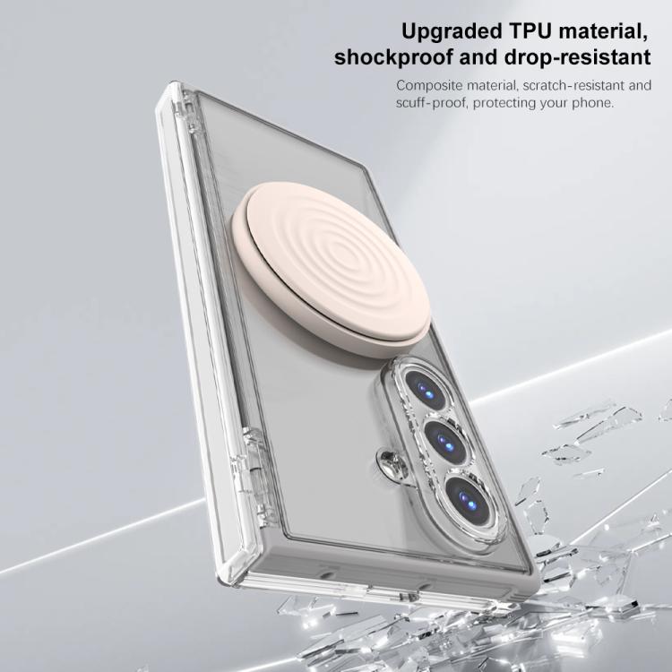 For Samsung Galaxy Z Fold7 5G Skin-feel Magnetic 360 Rotating Holder Phone Case