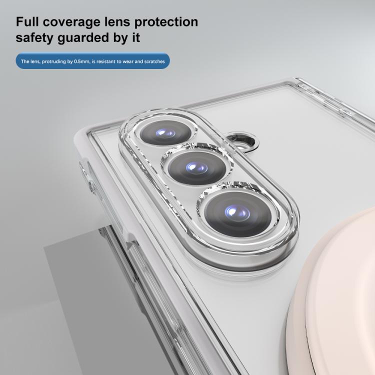 For Samsung Galaxy Z Fold7 5G Skin-feel Magnetic 360 Rotating Holder Phone Case