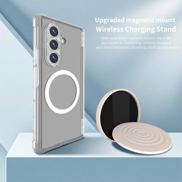 For Samsung Galaxy Z Fold7 5G Skin-feel Magnetic 360 Rotating Holder Phone Case
