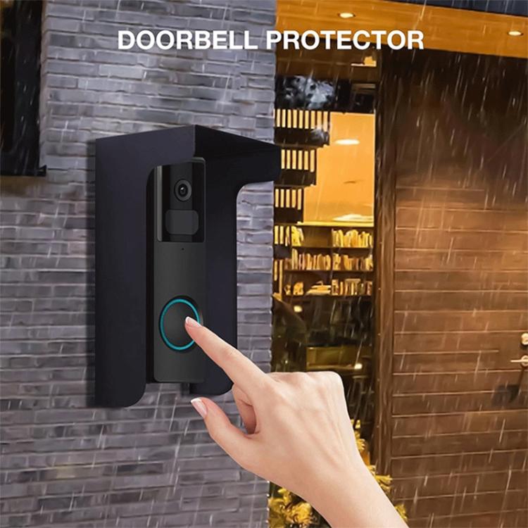 Ring Doorbell Rainproof Cover Metal Bracket Kit - Black