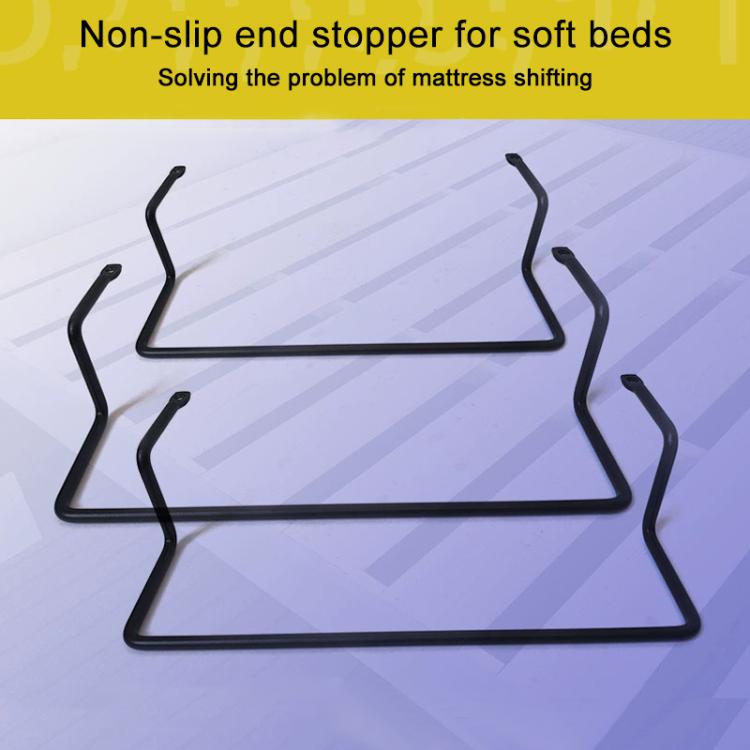 10pcs/Pack Mattress Shifting Prevention Guardrail Anti-Slip Strips Furniture Hardware Accessories, Slot Height:5cm - Black