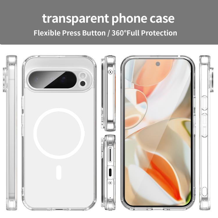 For Google Pixel 9 Pro XL PC Hybrid TPU Airbag Shockproof MagSafe Phone Case