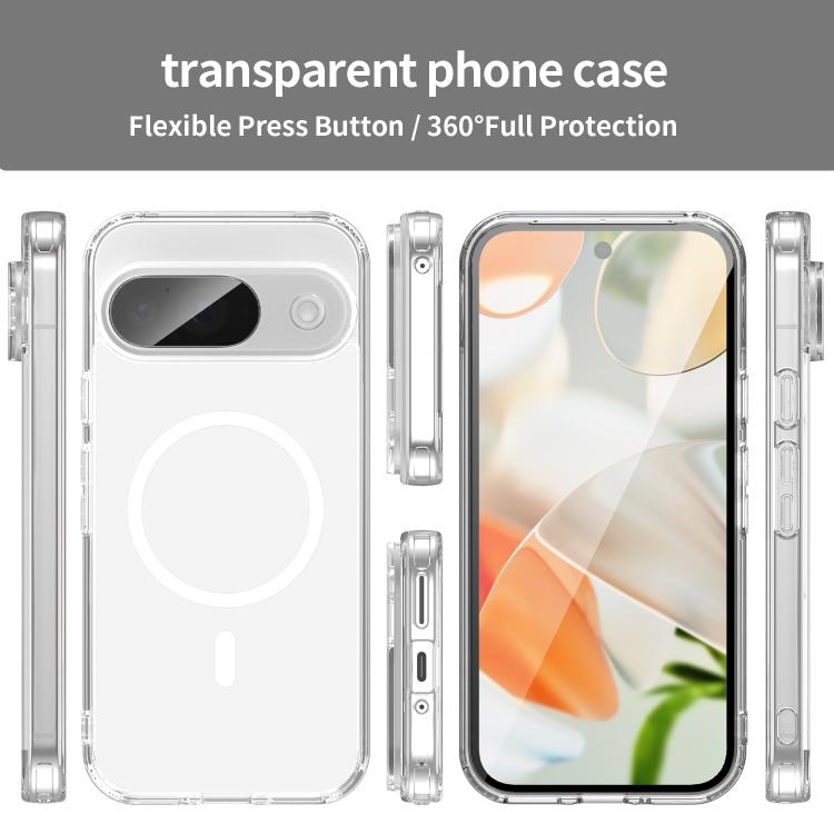 For Google Pixel 9 PC Hybrid TPU Airbag Shockproof MagSafe Phone Case