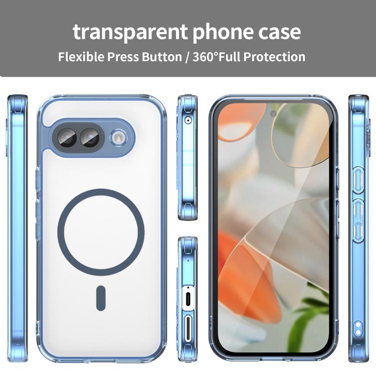 For Google Pixel 9a PC Hybrid TPU Airbag Shockproof MagSafe Phone Case
