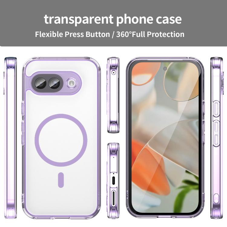 For Google Pixel 9a PC Hybrid TPU Airbag Shockproof MagSafe Phone Case