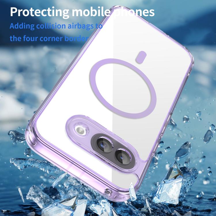 For Google Pixel 9a PC Hybrid TPU Airbag Shockproof MagSafe Phone Case