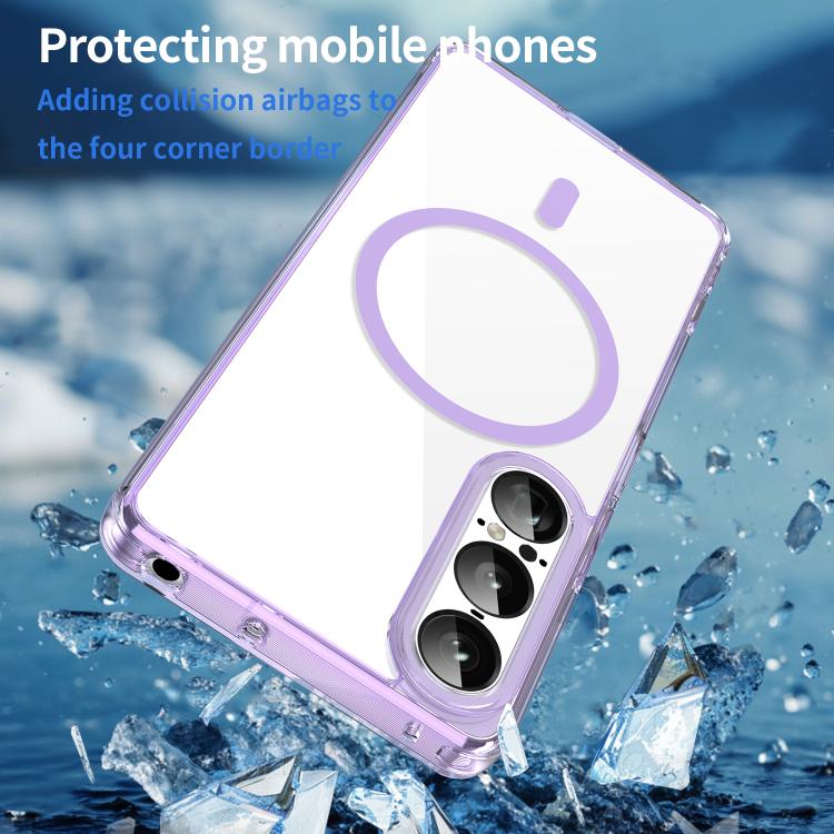 For Sony Xperia 1 VII PC Hybrid TPU Airbag Shockproof MagSafe Phone Case