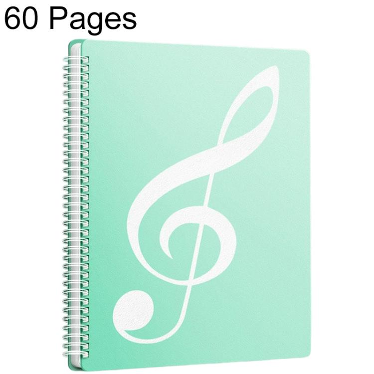 Expandable Non-reflective Piano Music Sheet Binder Folder, Green 60 Pages with Index Tabs & Pen