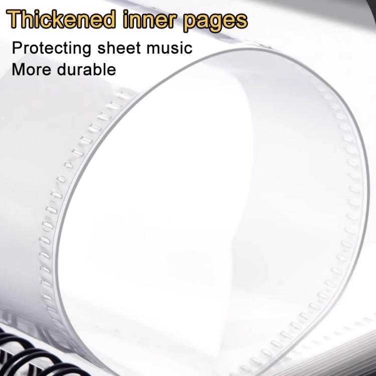 Expandable Non-reflective Piano Music Sheet Binder Folder, Pink 20 Pages with Index Tabs & Pen