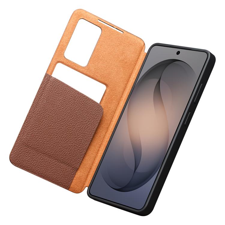 For Galaxy S26+ 5G QIALINO Magnetic Genuine Leather Phone Case