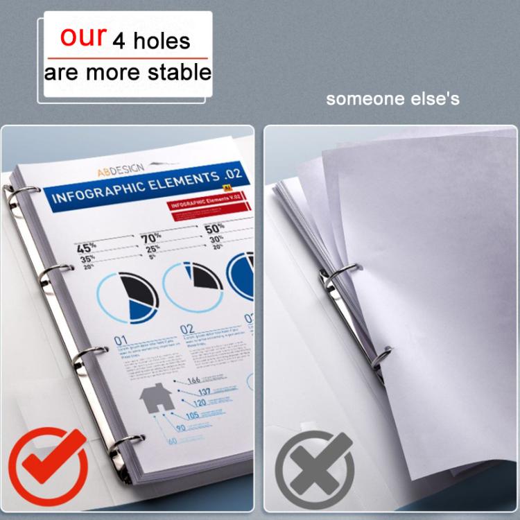 A4 Four-hole Document Storage Folder, Type:Regular Folder