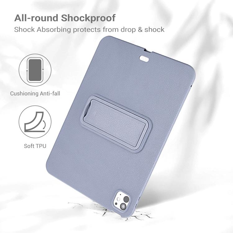For iPad Pro 11 2022 / 2021 / 2020 Leather-Textured PU Shockproof Tablet Case with Holder