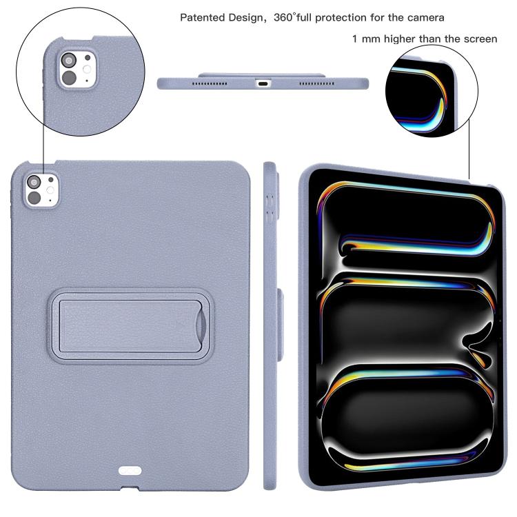 For iPad Pro 11 2022 / 2021 / 2020 Leather-Textured PU Shockproof Tablet Case with Holder