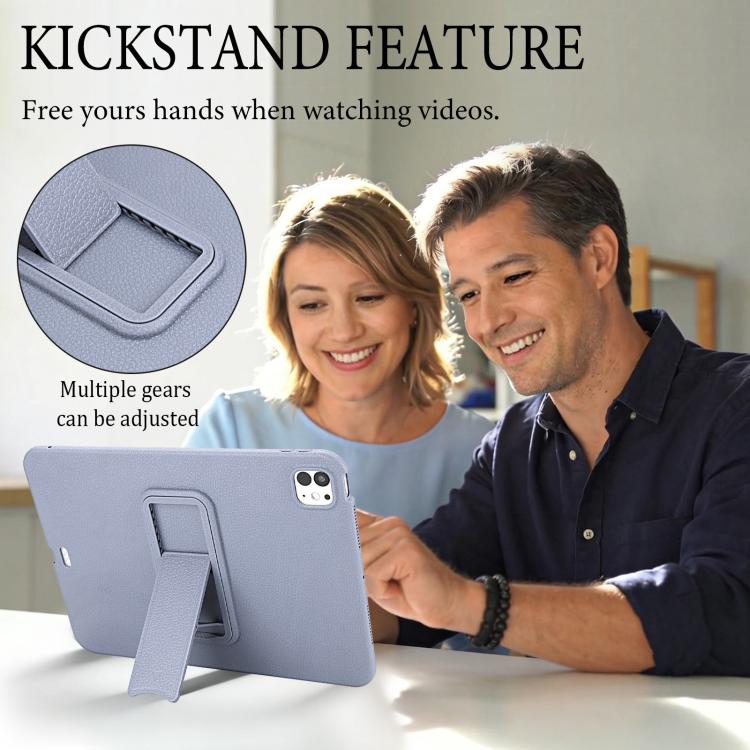 For iPad Pro 11 2022 / 2021 / 2020 Leather-Textured PU Shockproof Tablet Case with Holder