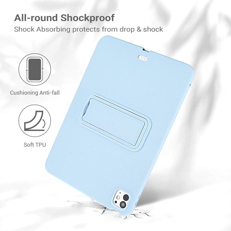 For iPad Pro 11 2022 / 2021 / 2020 Leather-Textured PU Shockproof Tablet Case with Holder