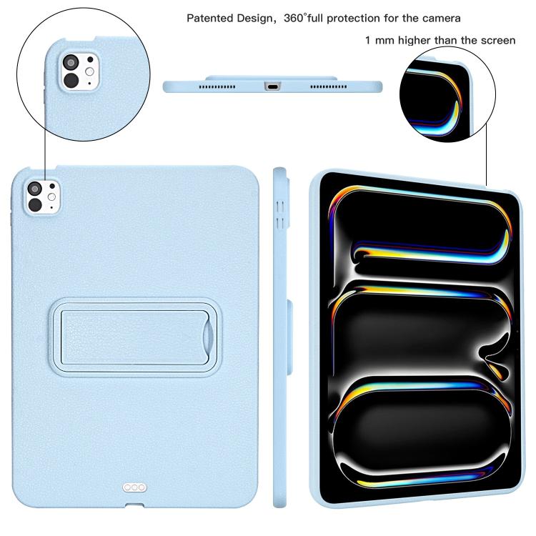 For iPad Pro 11 2022 / 2021 / 2020 Leather-Textured PU Shockproof Tablet Case with Holder